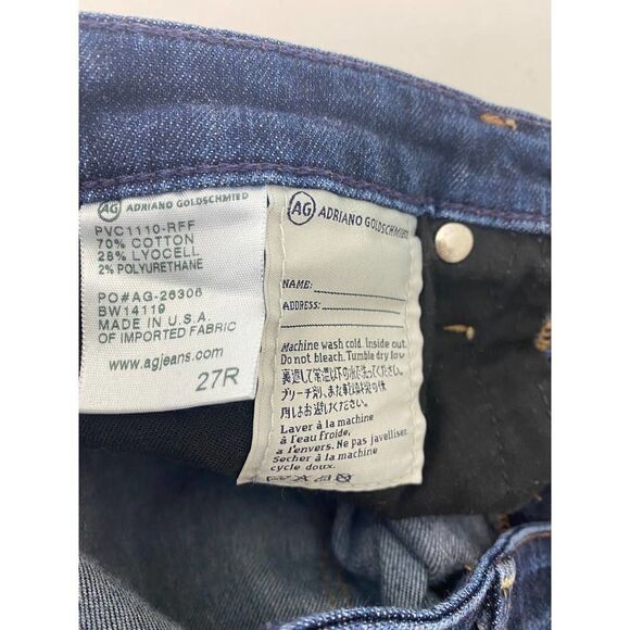 Adriano Goldschmied AG The Stilt Cigarette Leg Jeans Distressed Blue - Size 27R - Picture 12 of 12